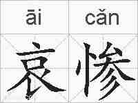 哀惨的拼音