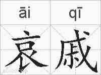 哀戚的拼音
