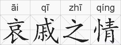 哀戚之情的拼音