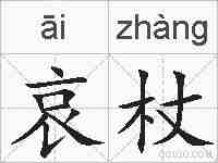 哀杖的拼音