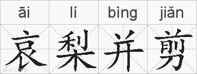 哀梨并剪的拼音