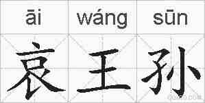 哀王孙的拼音
