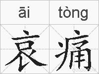 哀痛的拼音