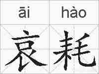 哀耗的拼音