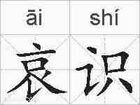哀识的拼音