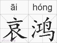 哀鸿的拼音