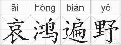 哀鸿遍野的拼音