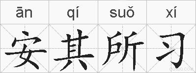 安其所习的拼音