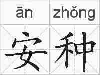 安种的拼音