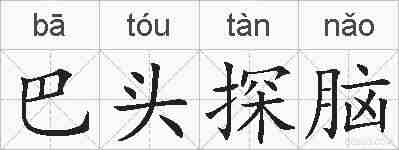 巴头探脑的拼音