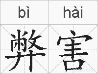 弊害的拼音