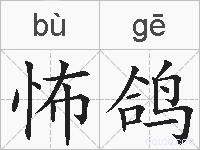 怖鸽的拼音