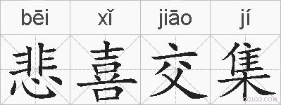 悲喜交集的拼音