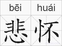 悲怀的拼音