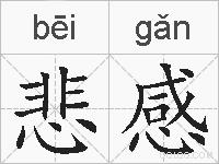 悲感的拼音