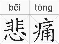 悲痛的拼音