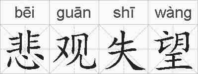 悲观失望的拼音