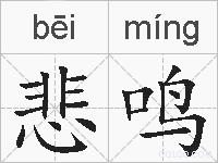 悲鸣的拼音
