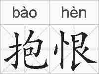 抱恨的拼音