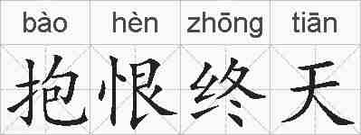 抱恨终天的拼音