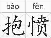 抱愤的拼音
