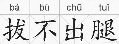 拔不出腿的拼音