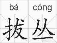 拔丛的拼音