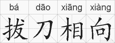 拔刀相向的拼音