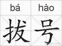 拔号的拼音