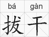 拔干的拼音