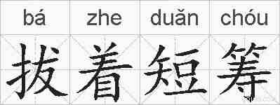 拔着短筹的拼音