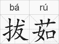 拔茹的拼音
