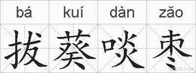 拔葵啖枣的拼音