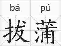 拔蒲的拼音