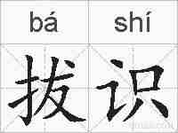 拔识的拼音