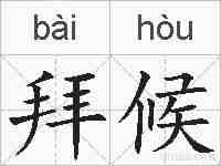 拜候的拼音