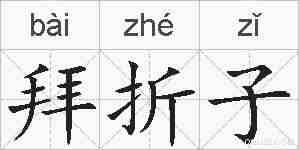 拜折子的拼音