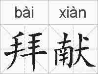 拜献的拼音