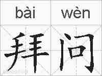 拜问的拼音
