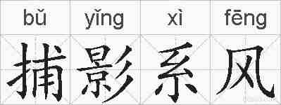 捕影系风的拼音