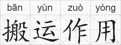 搬运作用的拼音