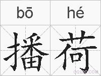 播荷的拼音