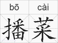 播菜的拼音