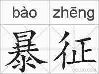 暴征的拼音