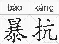 暴抗的拼音