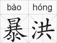 暴洪的拼音