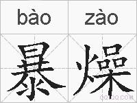 暴燥的拼音