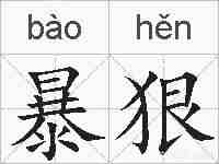 暴狠的拼音