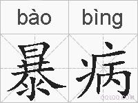 暴病的拼音