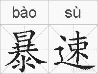 暴速的拼音